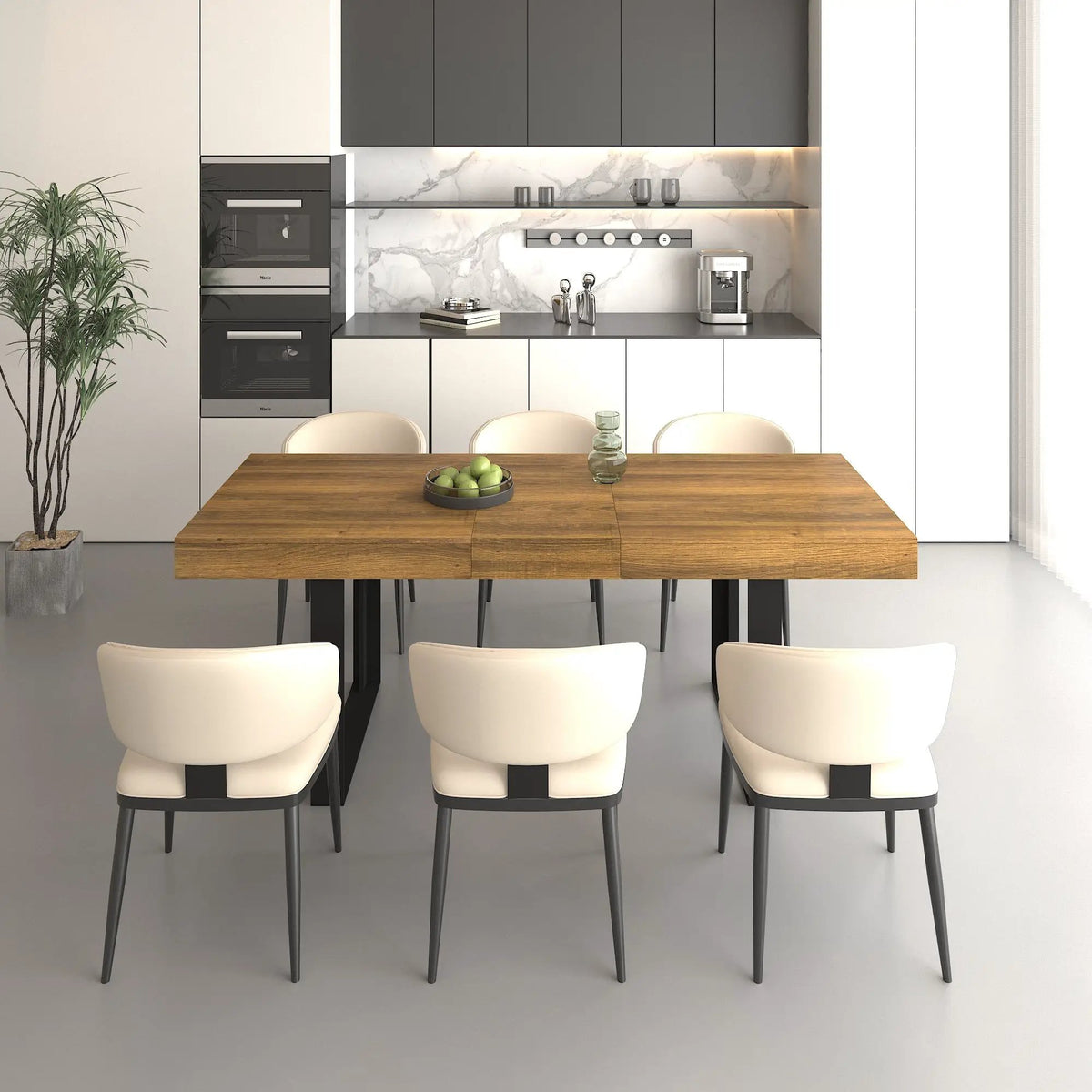 Rectangle Extendable Dining Table for 6-10 People by HouseOfZazla
