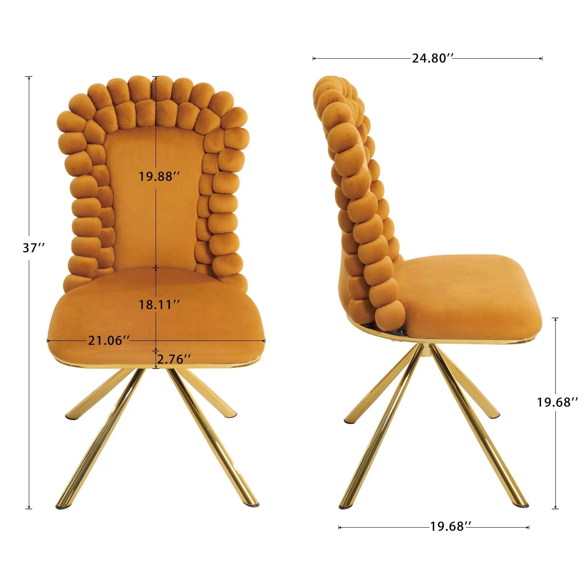 Upholstered Swivel Dining Chairs (Set of 2) by HouseOfZazla
