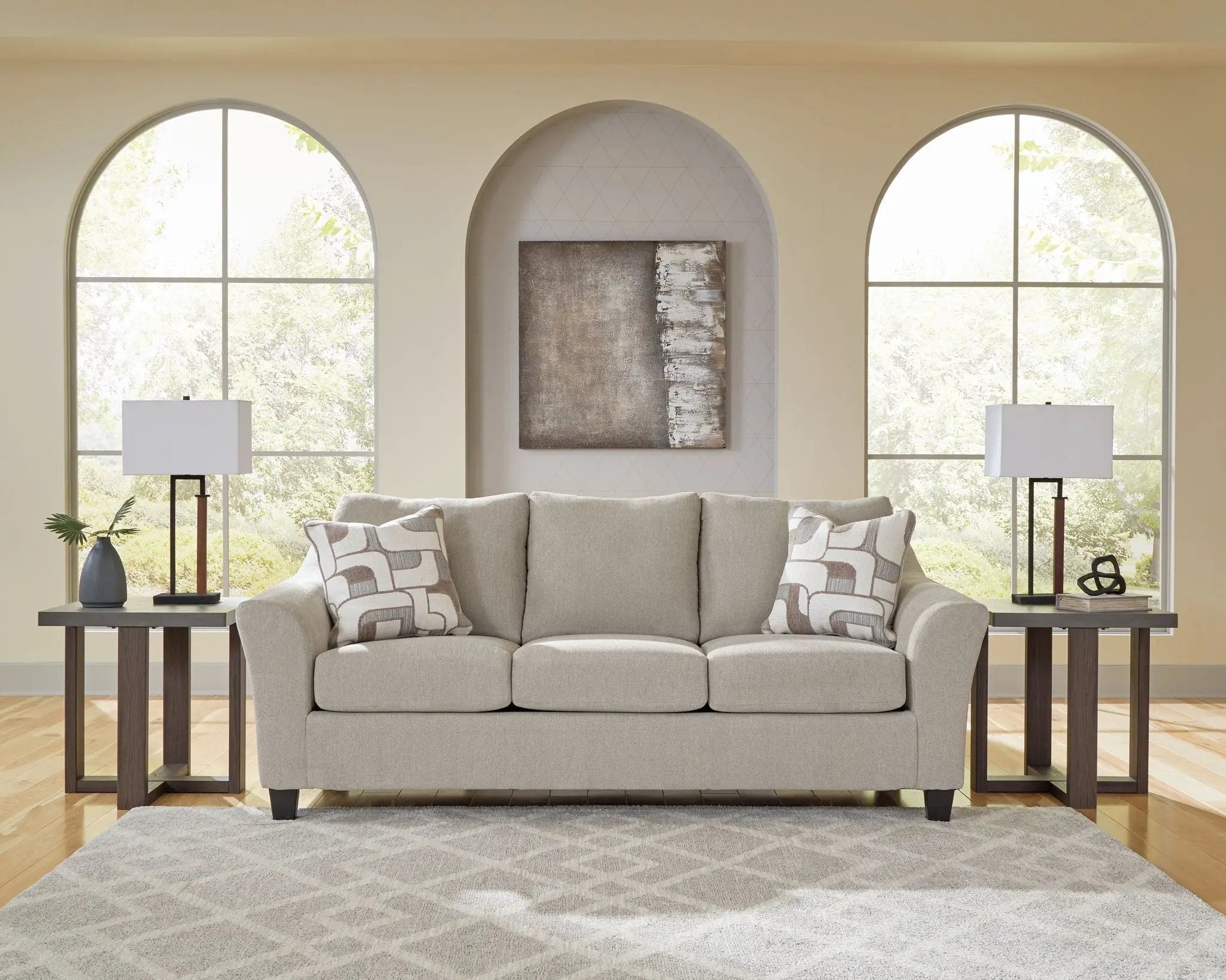 Willarae - 2 Pc. - Sofa, Loveseat - Taupe by Unique Piece Furniture