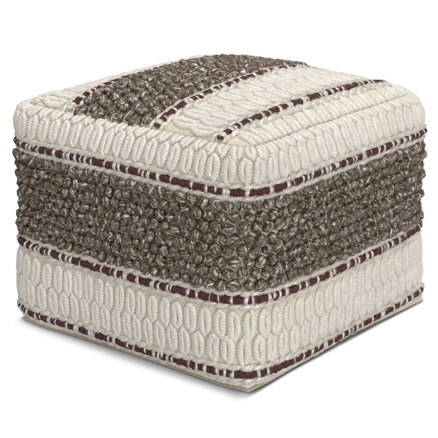 Grady - Handcrafted Square Pouf by HouseOfZazla