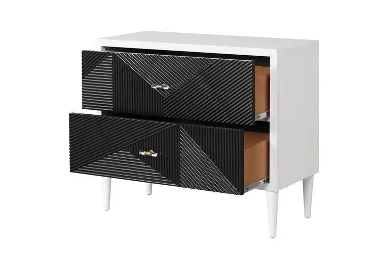 Dubni - Accent Table - White & Black by Unique Piece Furniture