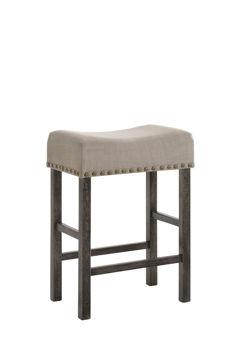Martha II - Weathered Counter Height Stool (Set of 2) - Gray / Tan by HouseOfZazla