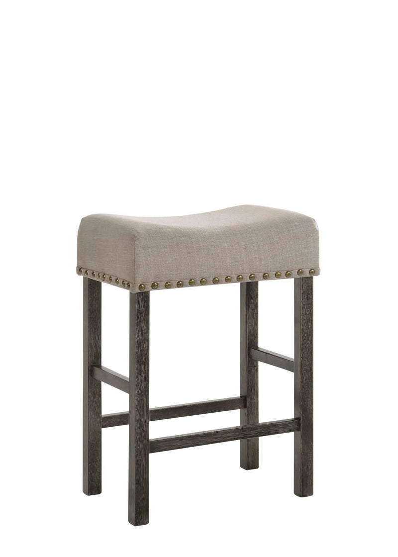 Martha II - Weathered Counter Height Stool (Set of 2) - Gray / Tan by Unique Piece Furniture