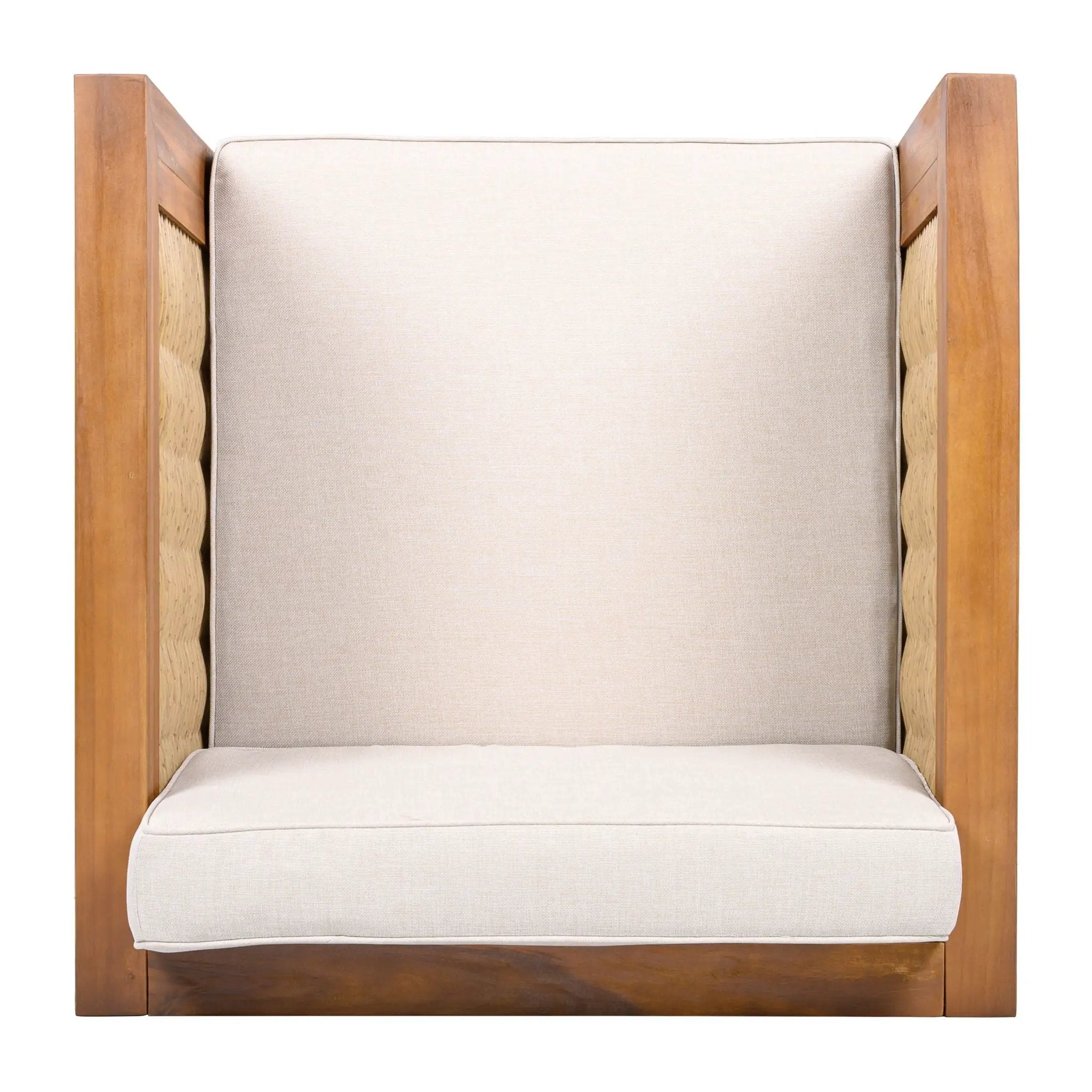 Outdoor Club Chair With Wicker Armrest by HouseOfZazla