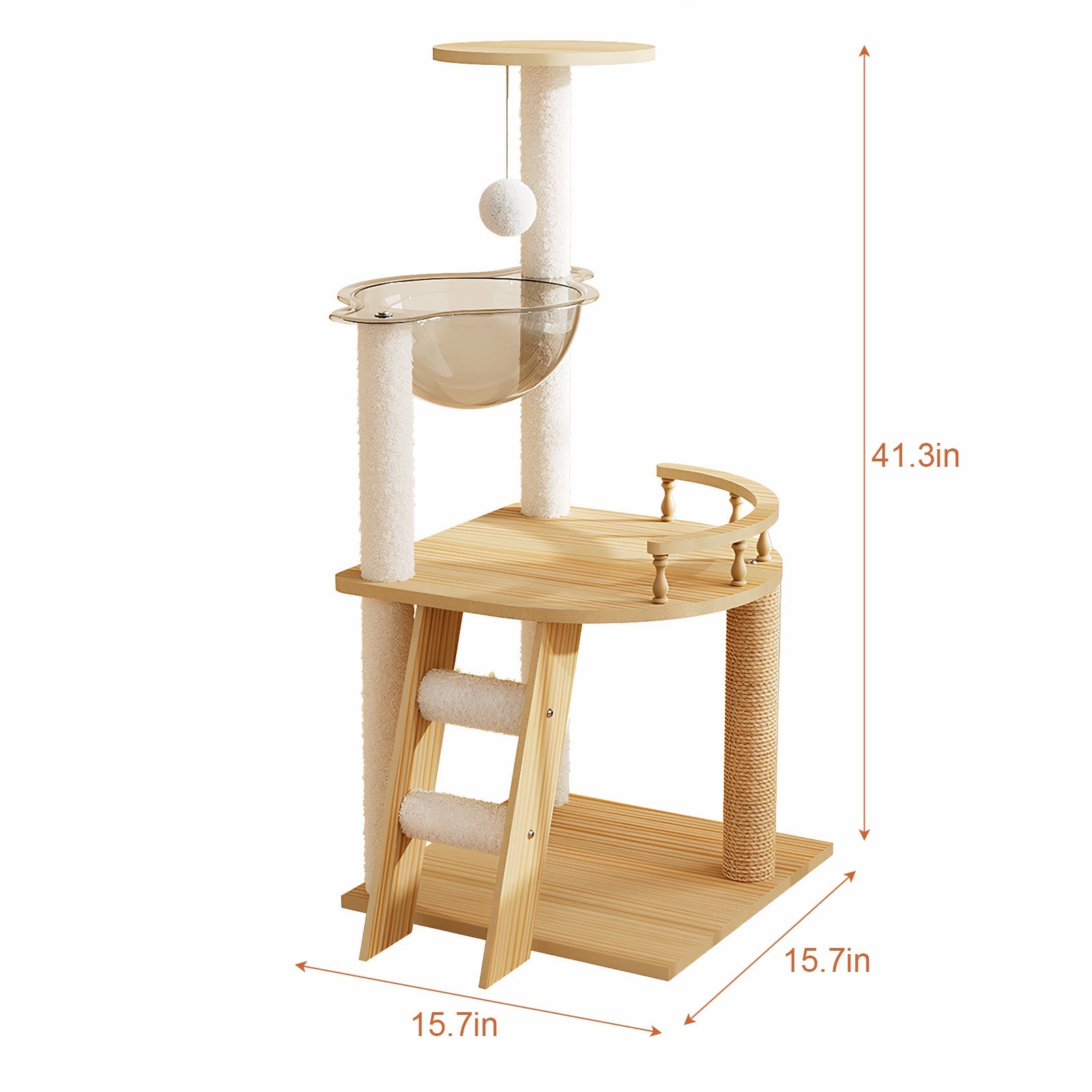 41.3" Modern Cat Tower by HouseOfZazla