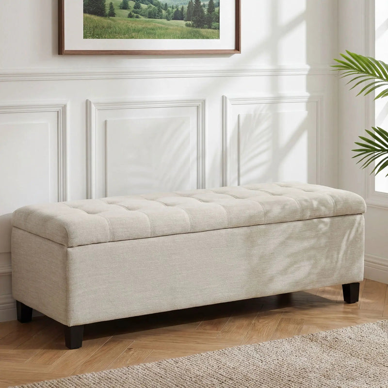 Upholstered Storage Ottoman Bench by HouseOfZazla