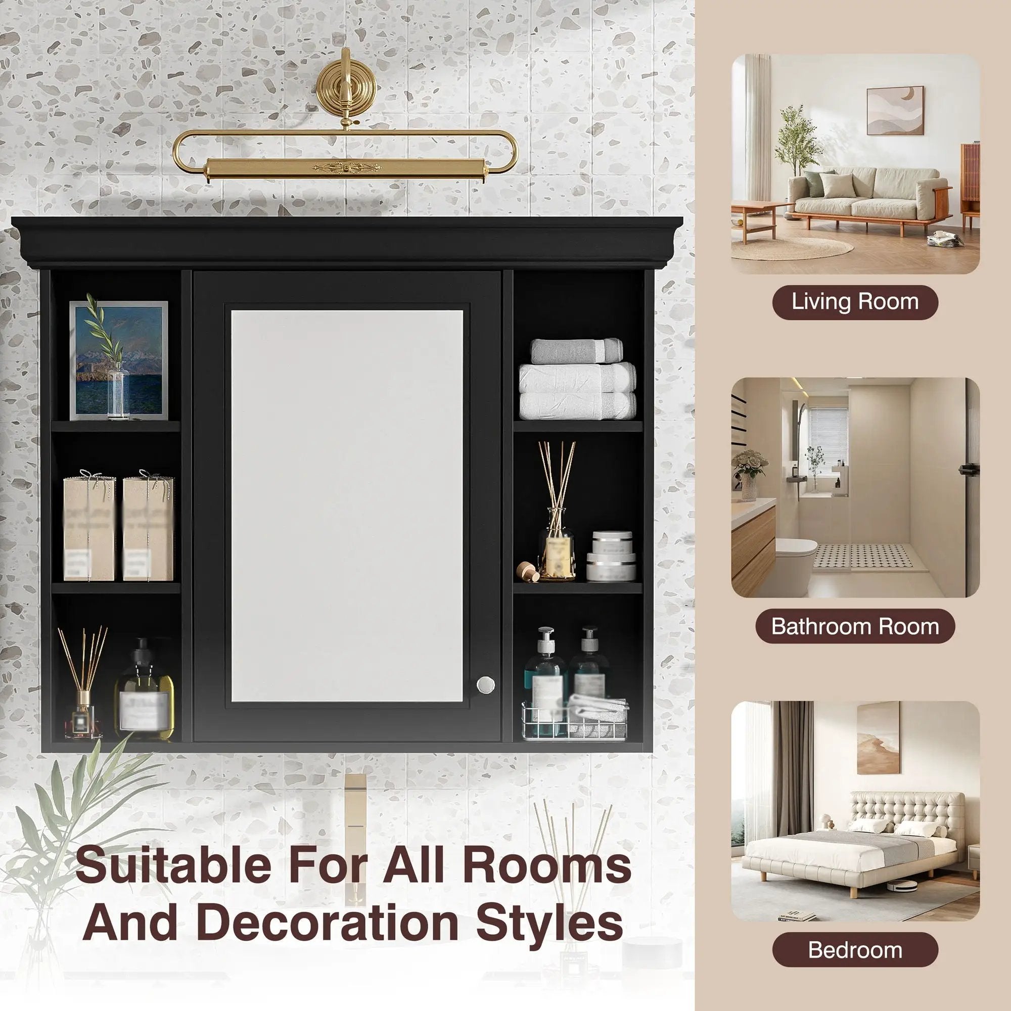 Wall Mounted Bathroom Storage Cabinet With Mirror Door by Unique Piece Furniture