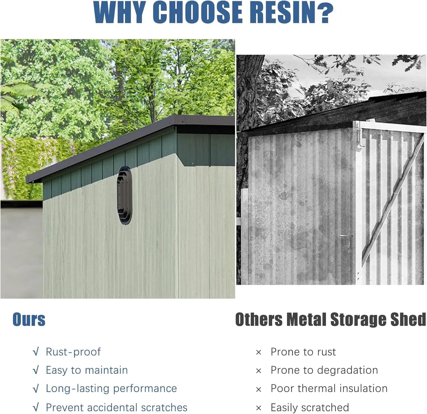 6x9FT Outdoor Resin Storage Shed with Transparent Windows & Louvered Vents by HouseOfZazla