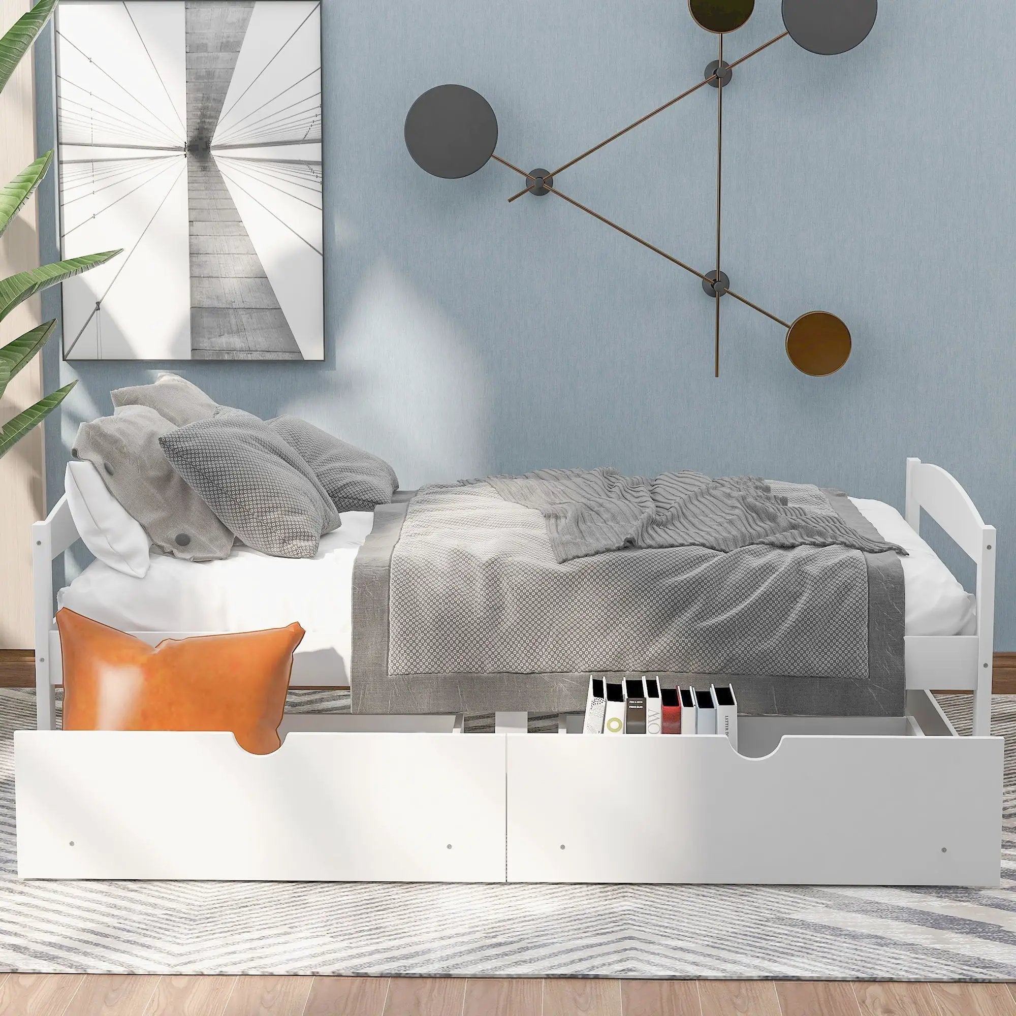 Platform Bed With 2 Drawers by Unique Piece Furniture