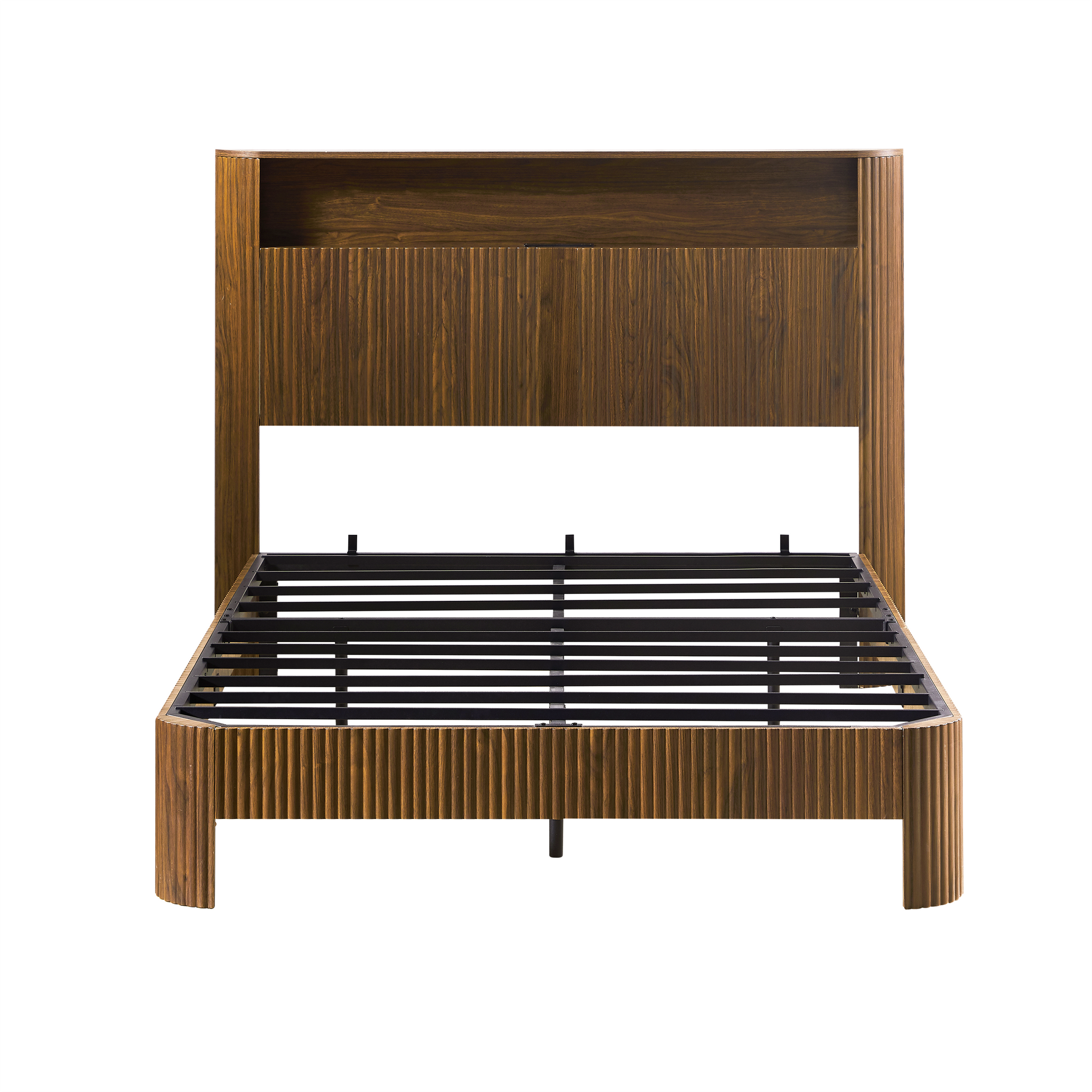 Full Extra Long Bed Frame with Storage Headboard by HouseOfZazla