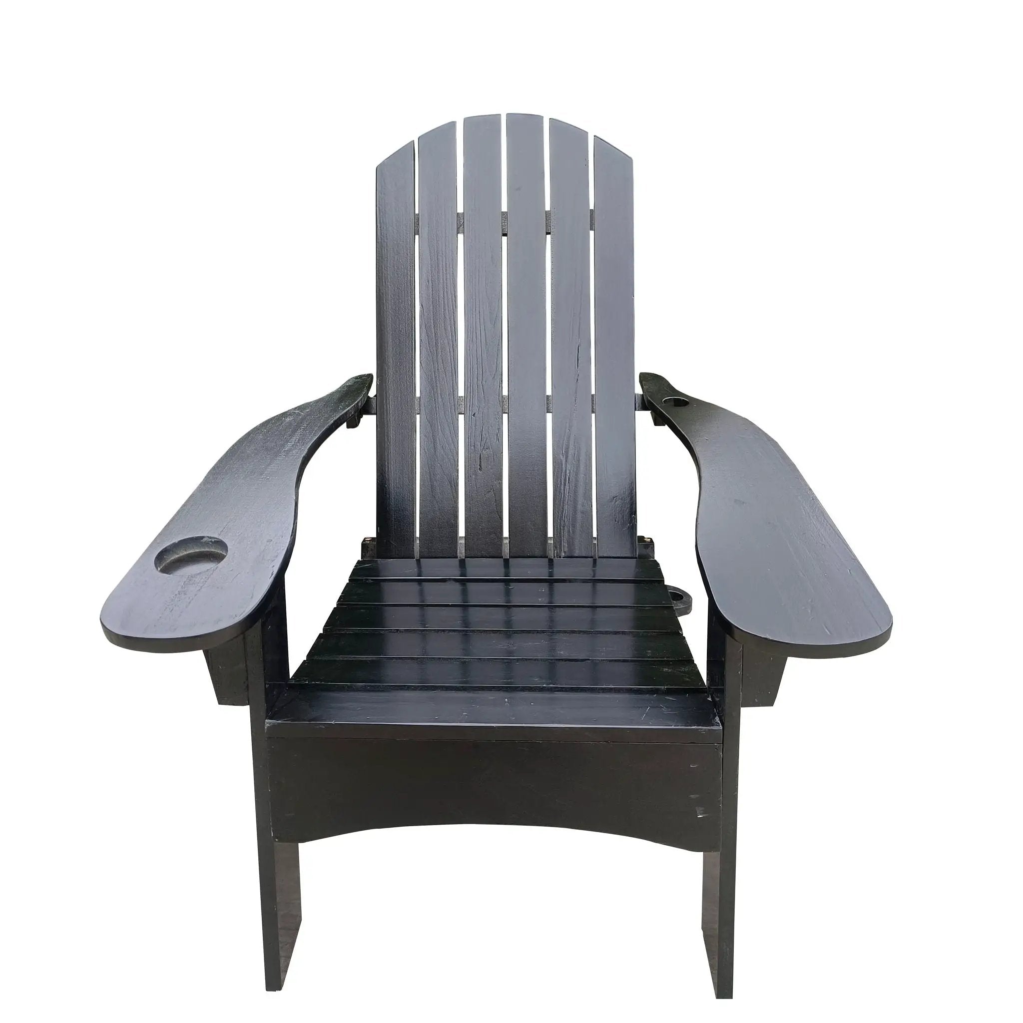 Outdoor Or Indoor Wood Adirondack Chair With An Hole To Hold Umbrella, On The Arm by HouseOfZazla