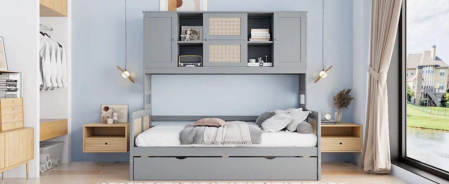 Daybed And All In One Cabinet And Shelf by Unique Piece Furniture