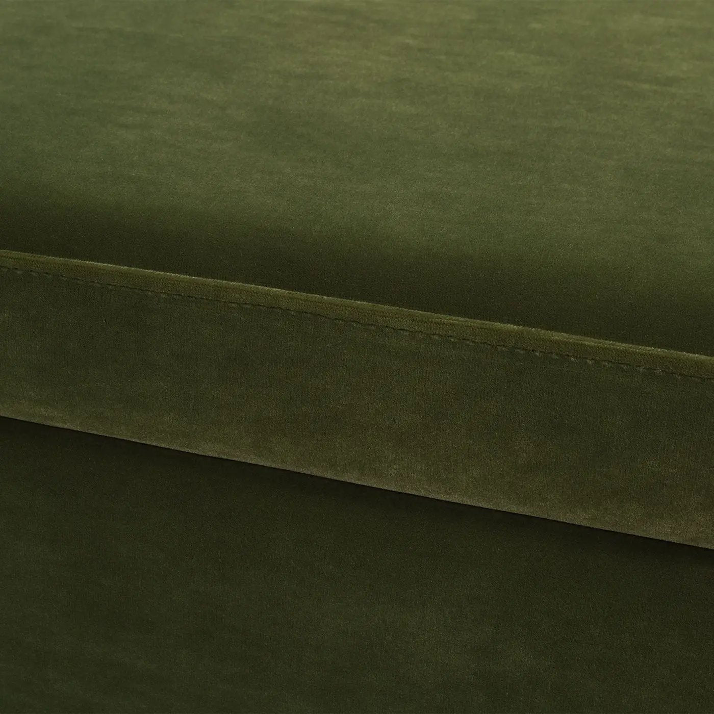 Knox - Square Storage Cocktail Ottoman - Olive Green by HouseOfZazla