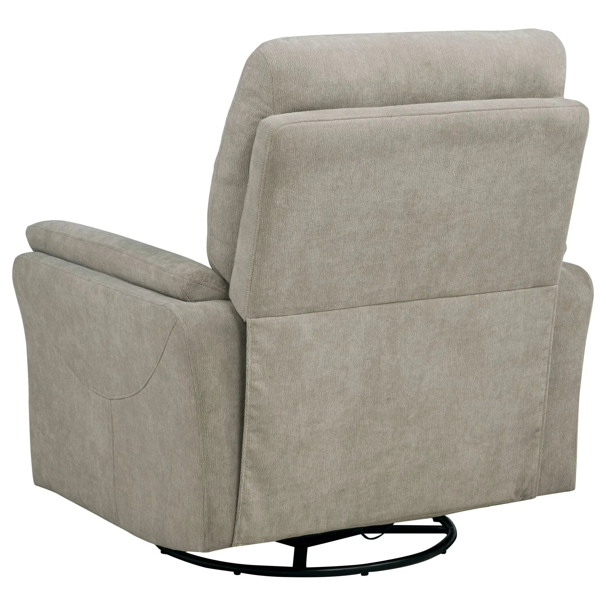Adler Upholstered Power Swivel Glider Recliner Greige by Unique Piece Furniture