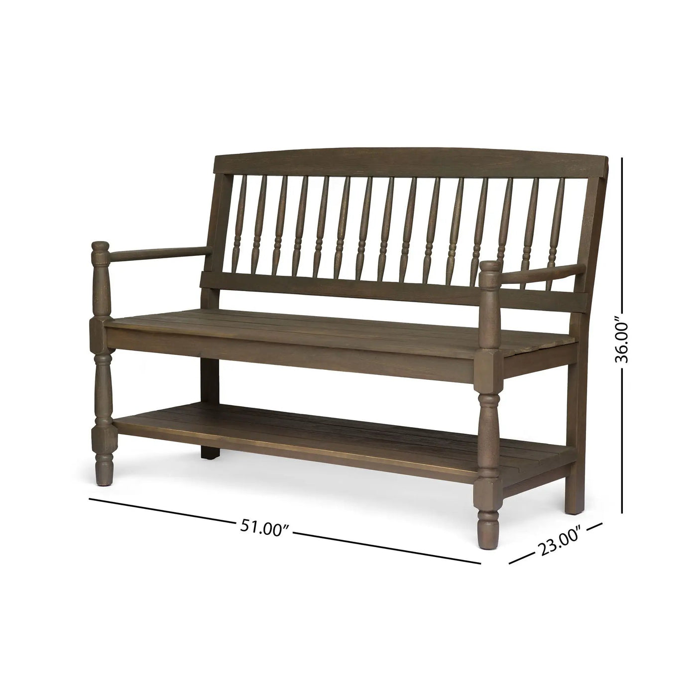 Imperial Bench With Built-In Shelf by HouseOfZazla