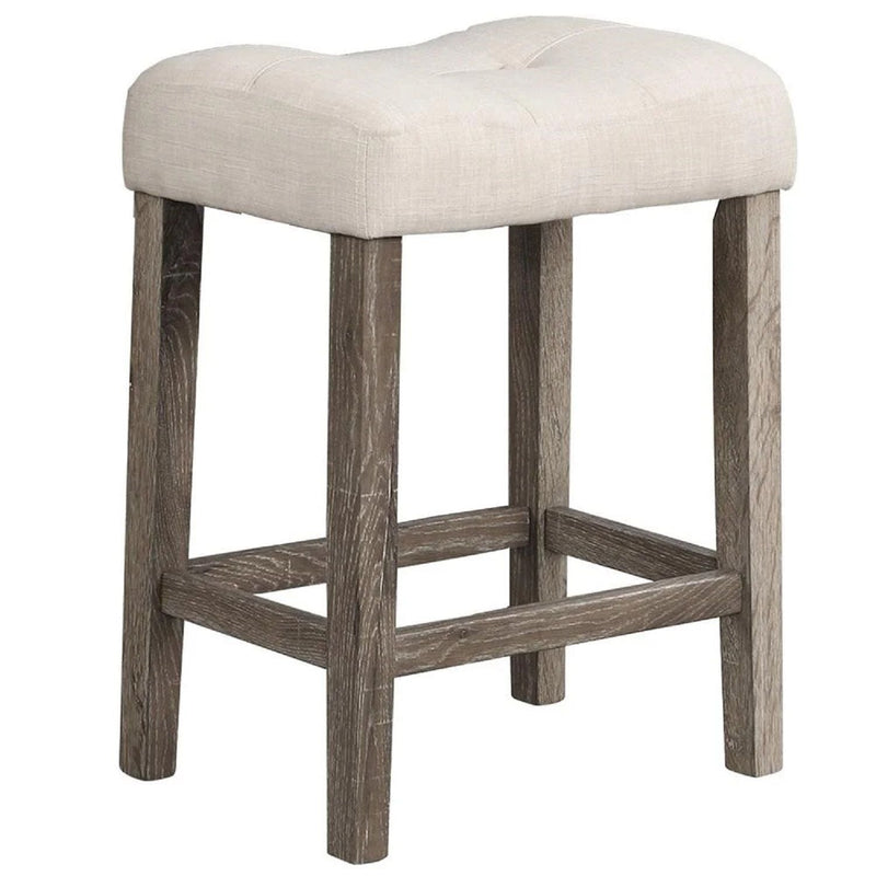 Transitional Style Counter Height Dining Stool With Footrest (Set of 2) by HouseOfZazla