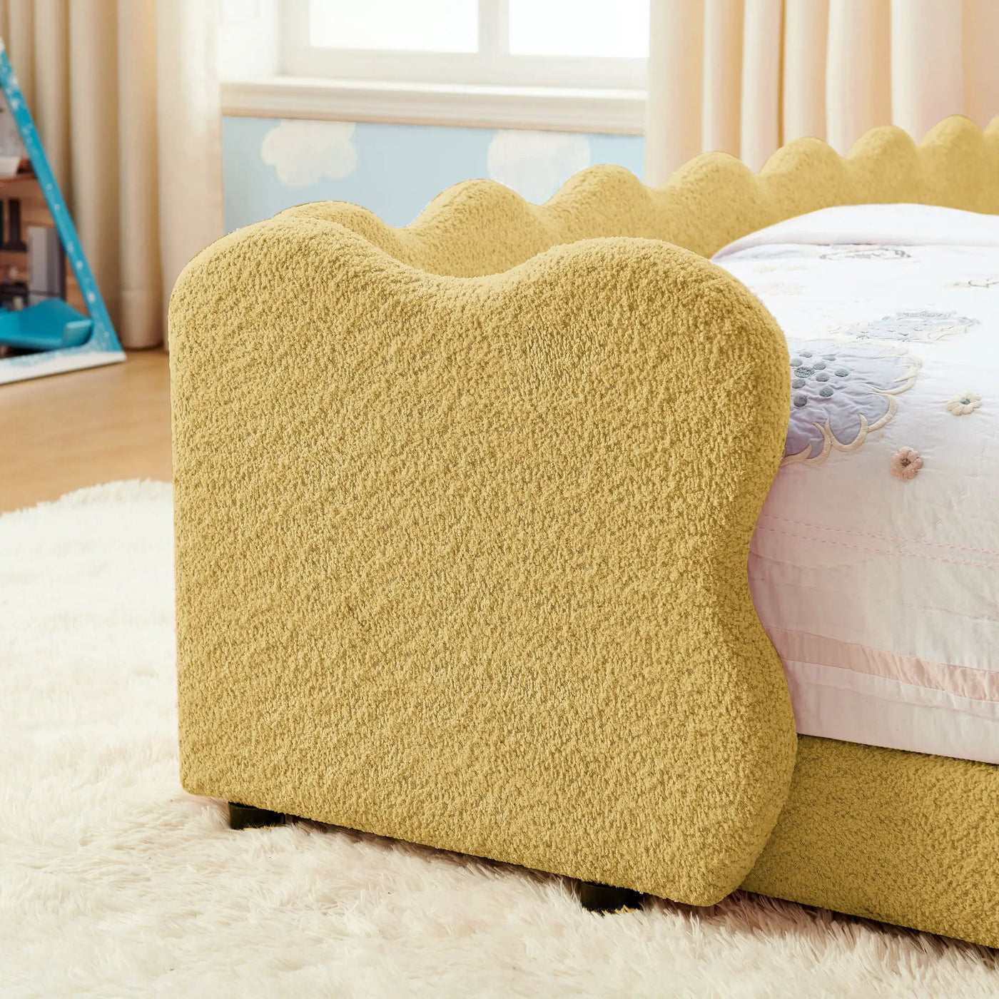 Cute Dinosaur Shaped Bed With Safety Guardrail, Toddler Frame by HouseOfZazla