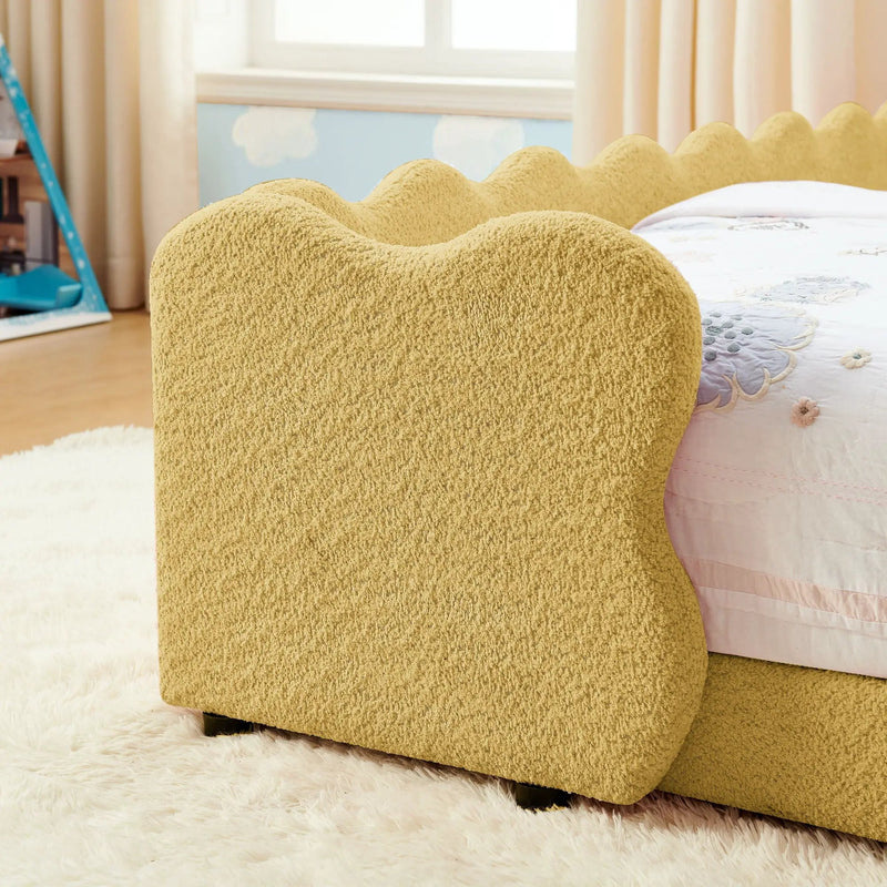Cute Dinosaur Shaped Bed With Safety Guardrail, Toddler Frame by HouseOfZazla