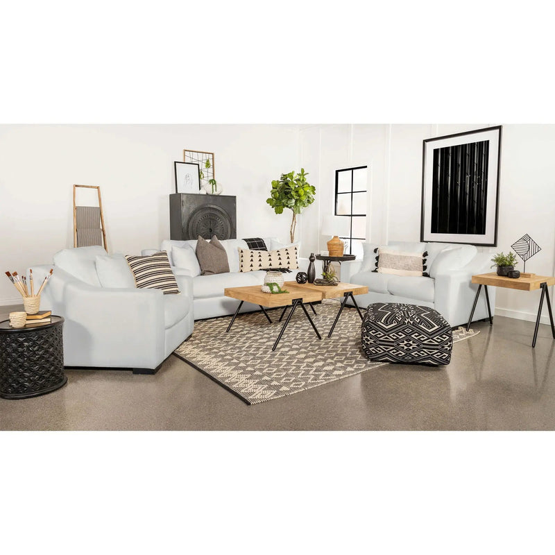 Chelan - Upholstered Sloped Arm Accent Chair - White
