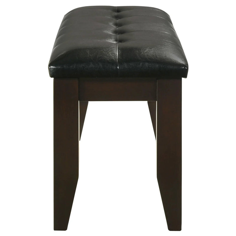 Tufted Upholstered Dining Bench - Brown