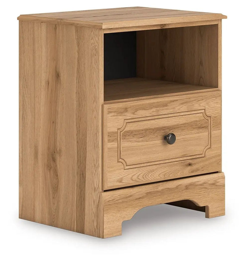 Aleaport - One Drawer Night Stand - Warm Brown by Unique Piece Furniture