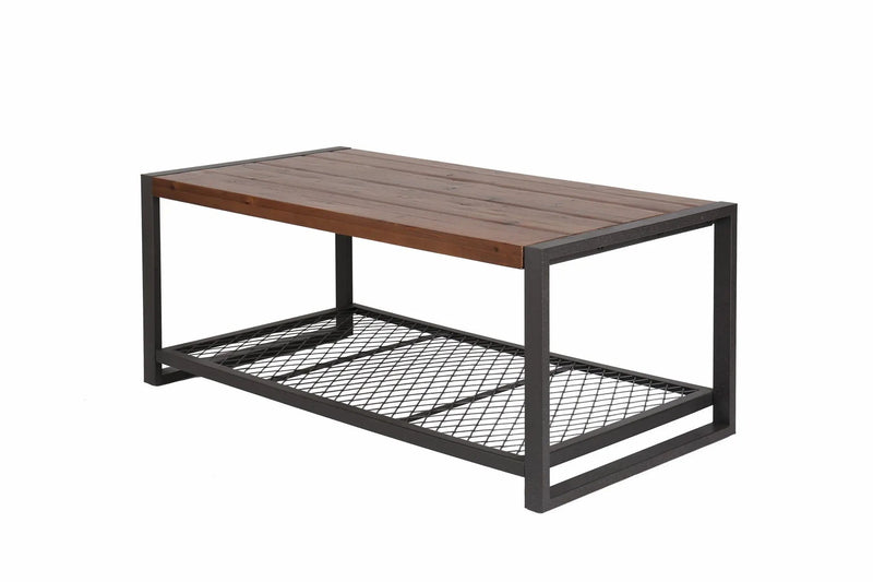 Console Coffee Table With Reclaimed Wood Finish, For Living Room - Natural by HouseOfZazla