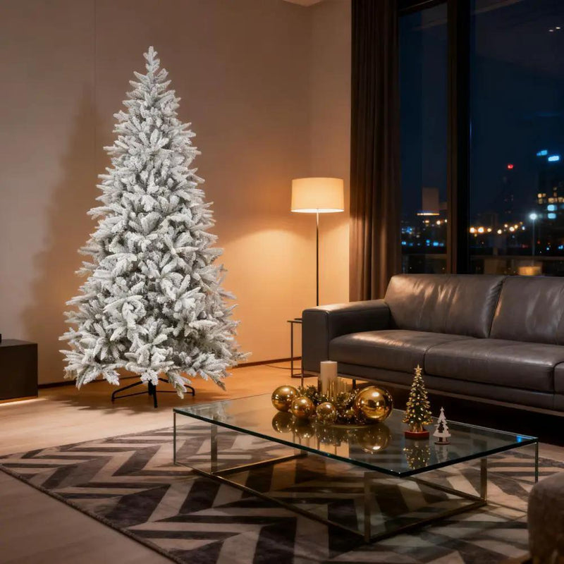 Artificial Flocked Christmas Tree with Snow Tips by HouseOfZazla