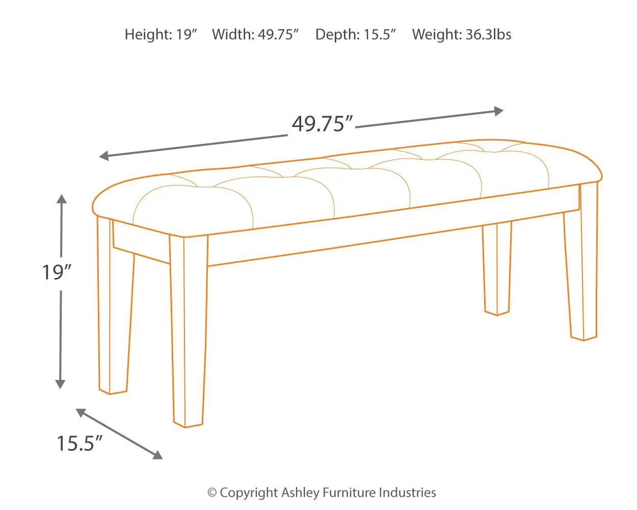 Ralene - Upholstered Bench by Unique Piece Furniture