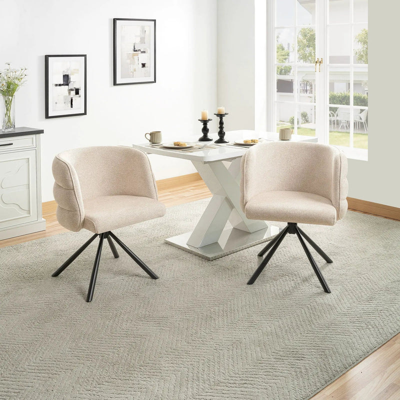 270 Degree Swivel Upholstered Desk Chairs (Set of 2) by Unique Piece Furniture