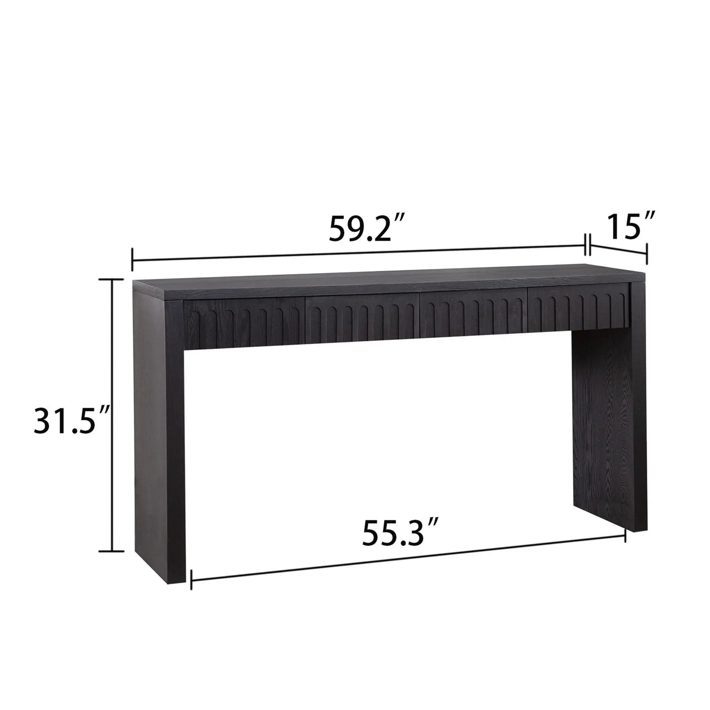 Modern Console Table With 4 Drawers, Entryway Table by Unique Piece Furniture