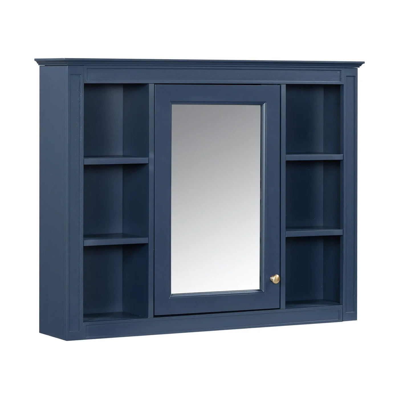 Wall Mounted Medicine Cabinet With Mirror and 6 Open Shelves by HouseOfZazla