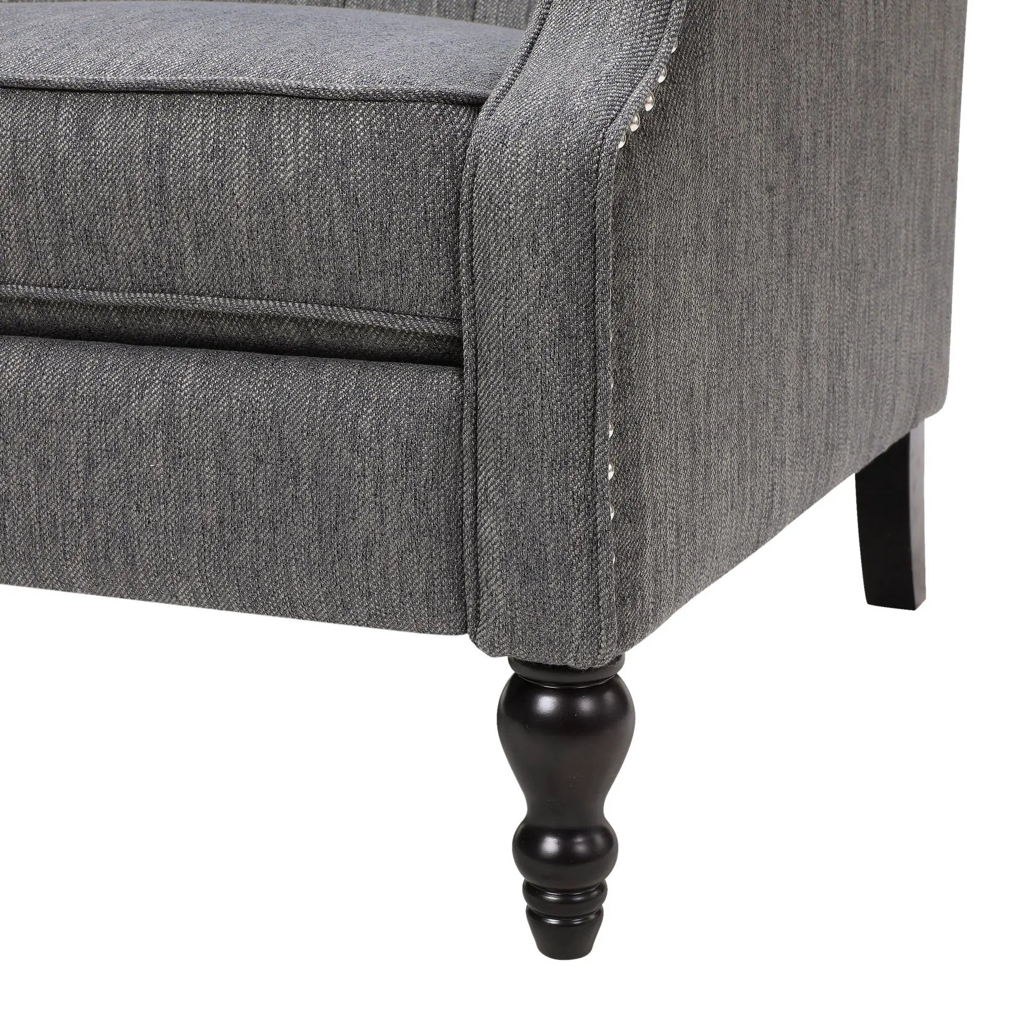Dunham Contemporary Fabric Tufted Oversized Pushback Recliner by HouseOfZazla