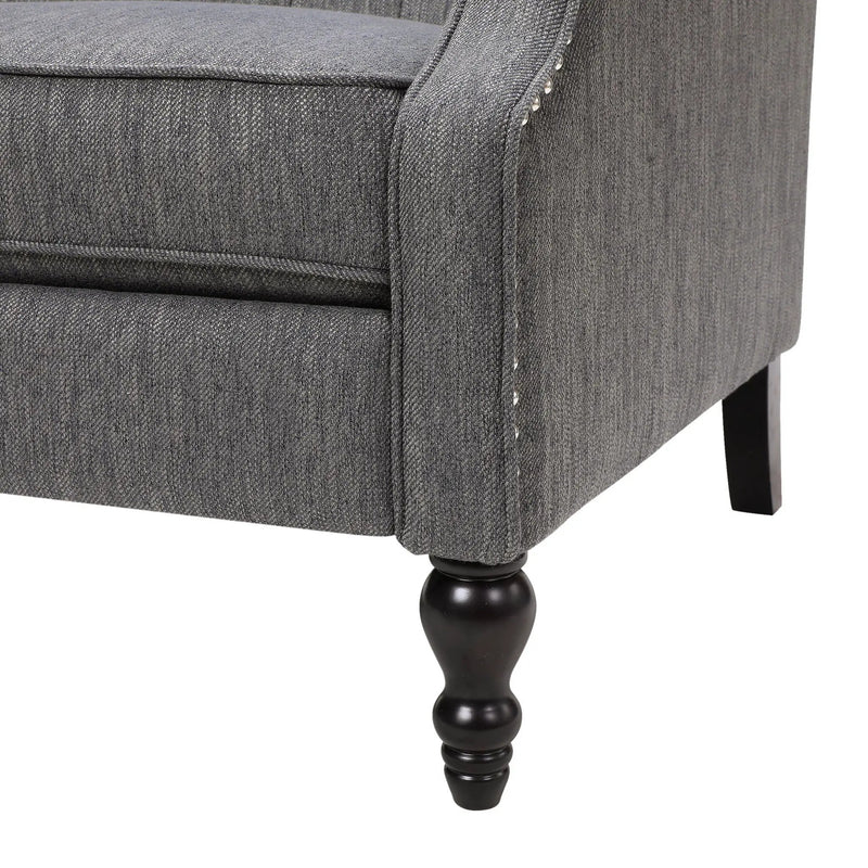 Dunham Contemporary Fabric Tufted Oversized Pushback Recliner by HouseOfZazla