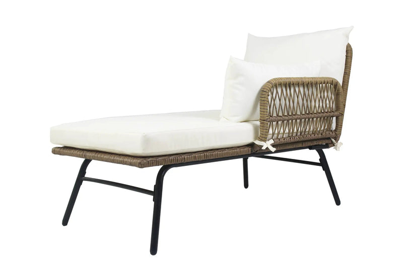 6PCS Outdoor Patio Balcony Natural Color Wicker Sofa Chair Set with Beige Cushion,Round Tempered Glass Table by HouseOfZazla