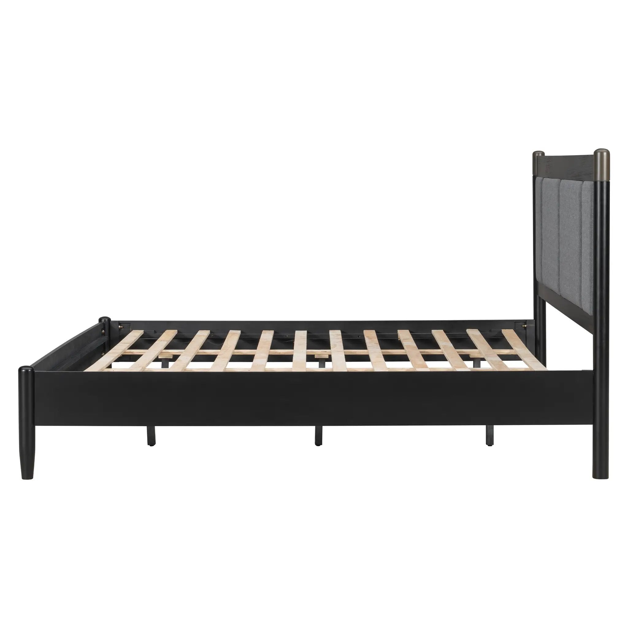 Solid Wood King Bed, Heavy Duty Support Without a Box Spring by HouseOfZazla