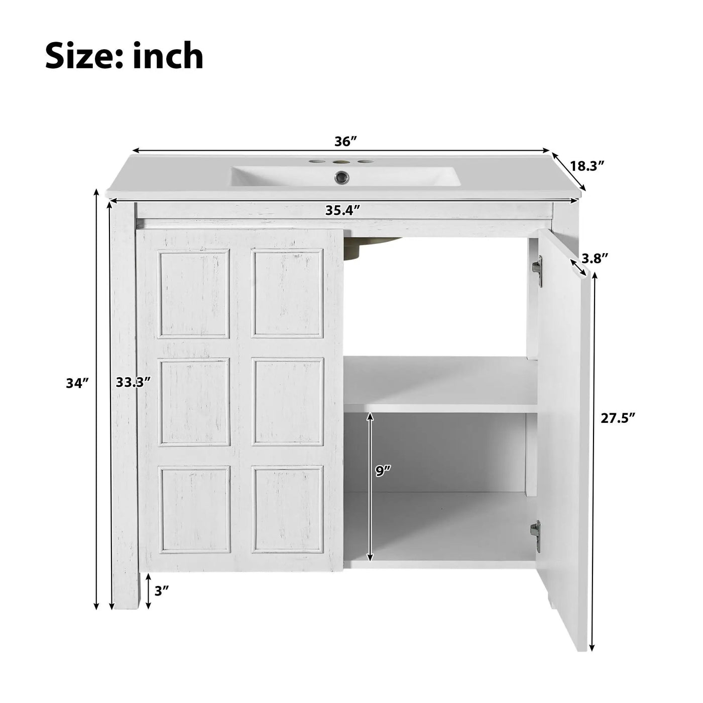 Bathroom Vanity Organizer With Sink, Combo Cabinet Set, Bathroom Storage Cabinet by Unique Piece Furniture