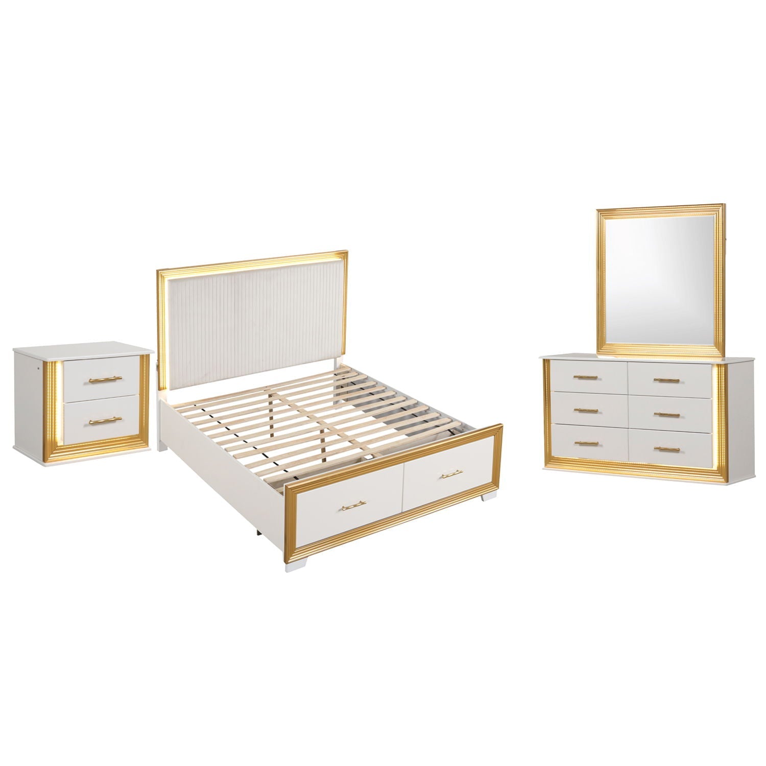 Obsession - Bedroom Set With LED by HouseOfZazla