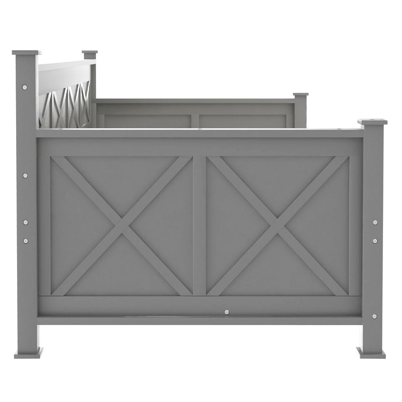 Modern Daybed With 2 Large Drawers, X Shaped Frame by HouseOfZazla