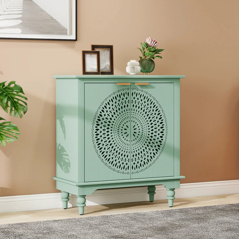 Hollow - Carved 2 Doors Accent Cabinet by HouseOfZazla
