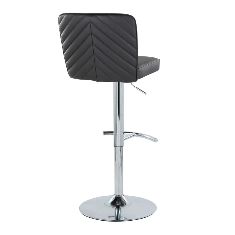 Henry - Contemporary Adjustable Barstool With Swivel & Rounded T Footrest (Set of 2) by Unique Piece Furniture