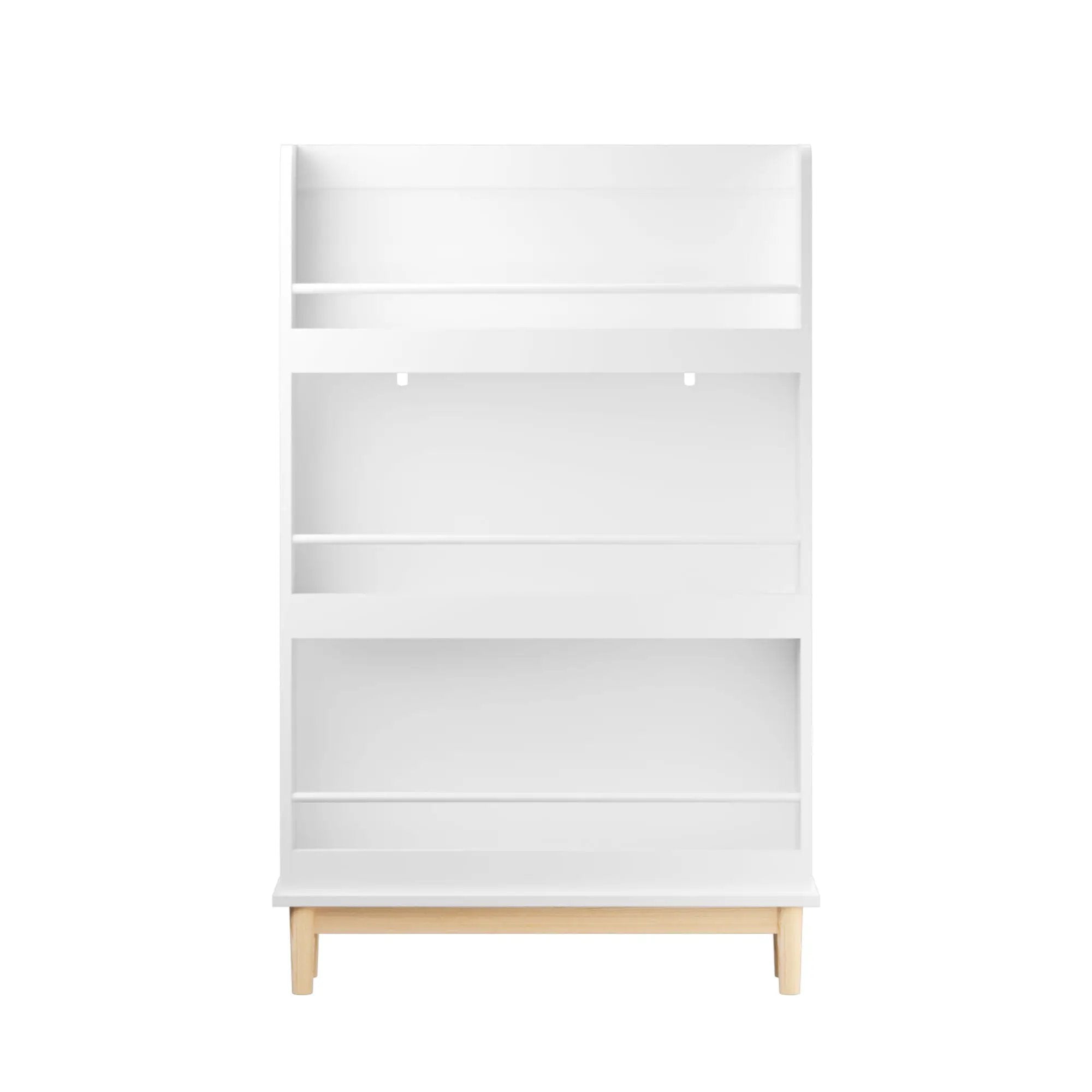 Wall Mounted Bookshelf, 3 Front Facing Display Shelves For Toddler Bedroom - White by HouseOfZazla