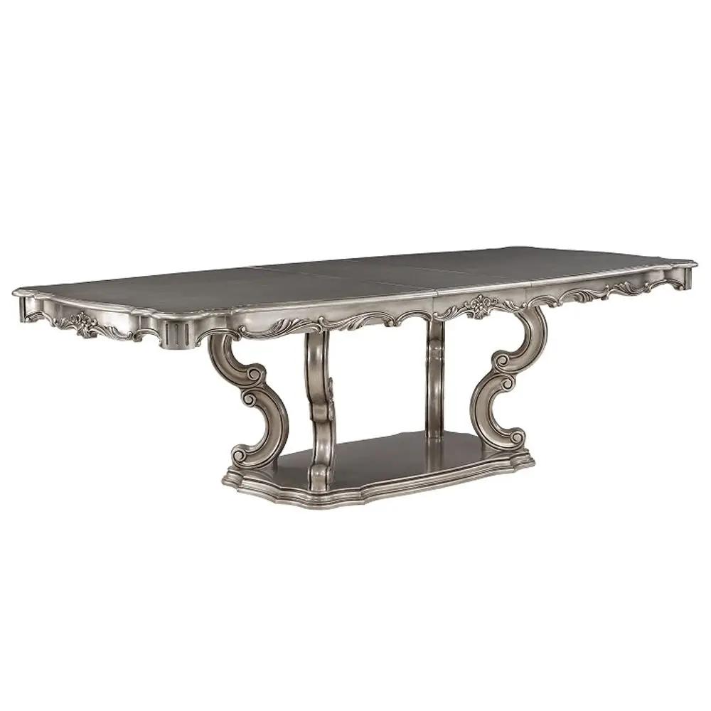 Ariadne - Dining Table With Pedestal - Antique Platinum by Unique Piece Furniture