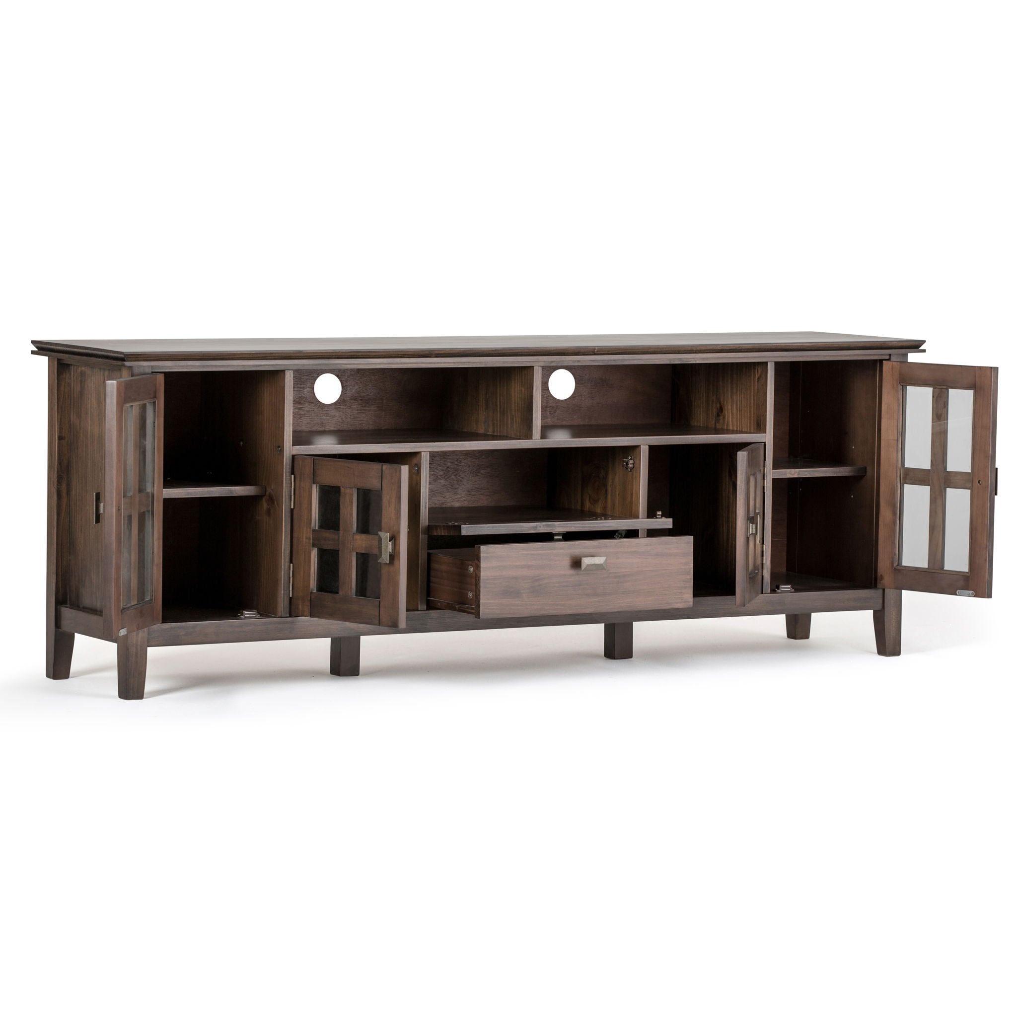 Artisan - TV Media Stand - Natural Aged Brown by HouseOfZazla
