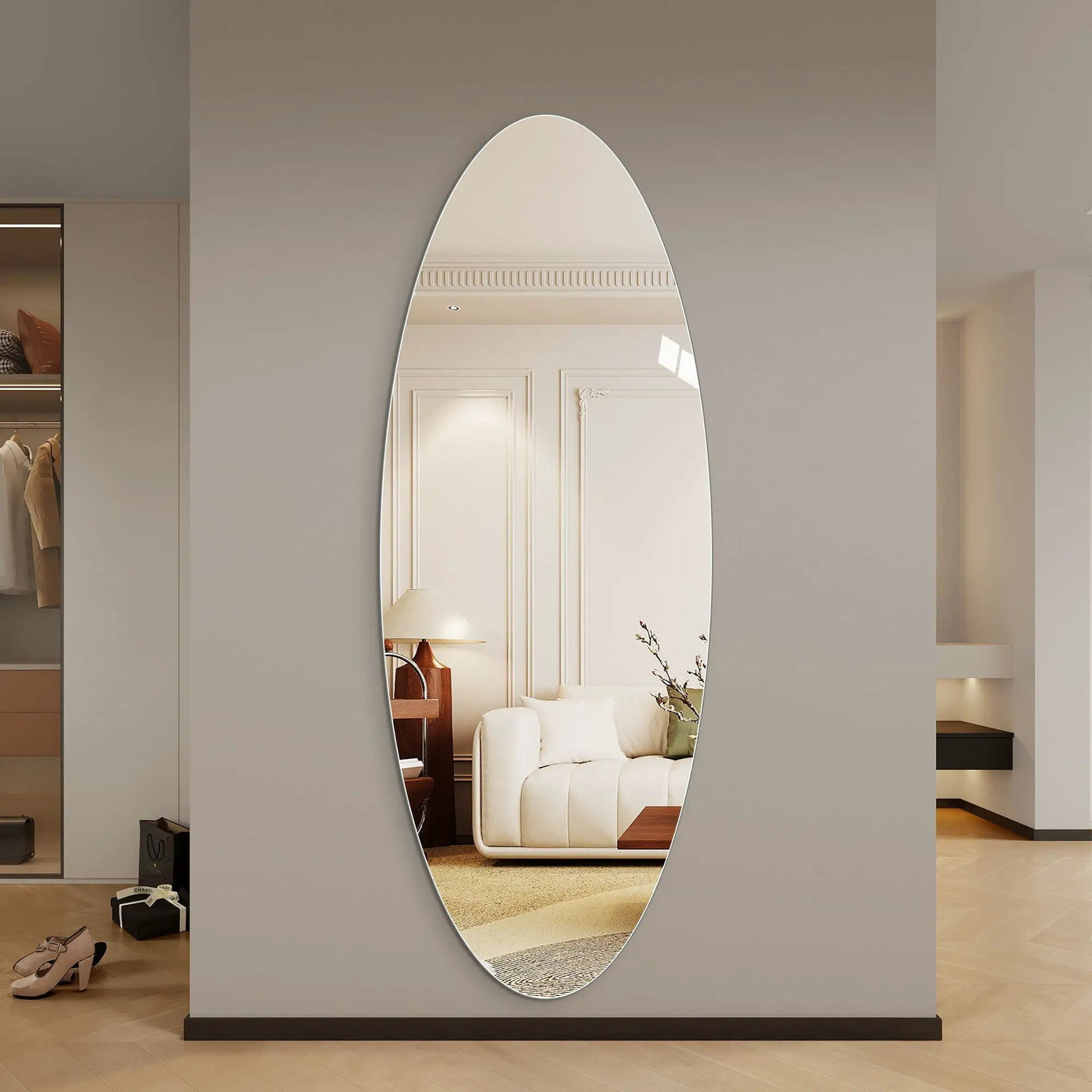 Modern Oval Full Length Wall Mirror by HouseOfZazla