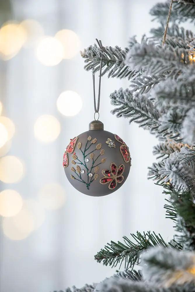 Glass Decorative Hanging Ball Christmas Tree Ornaments For Holiday Party Decorations by Unique Piece Furniture