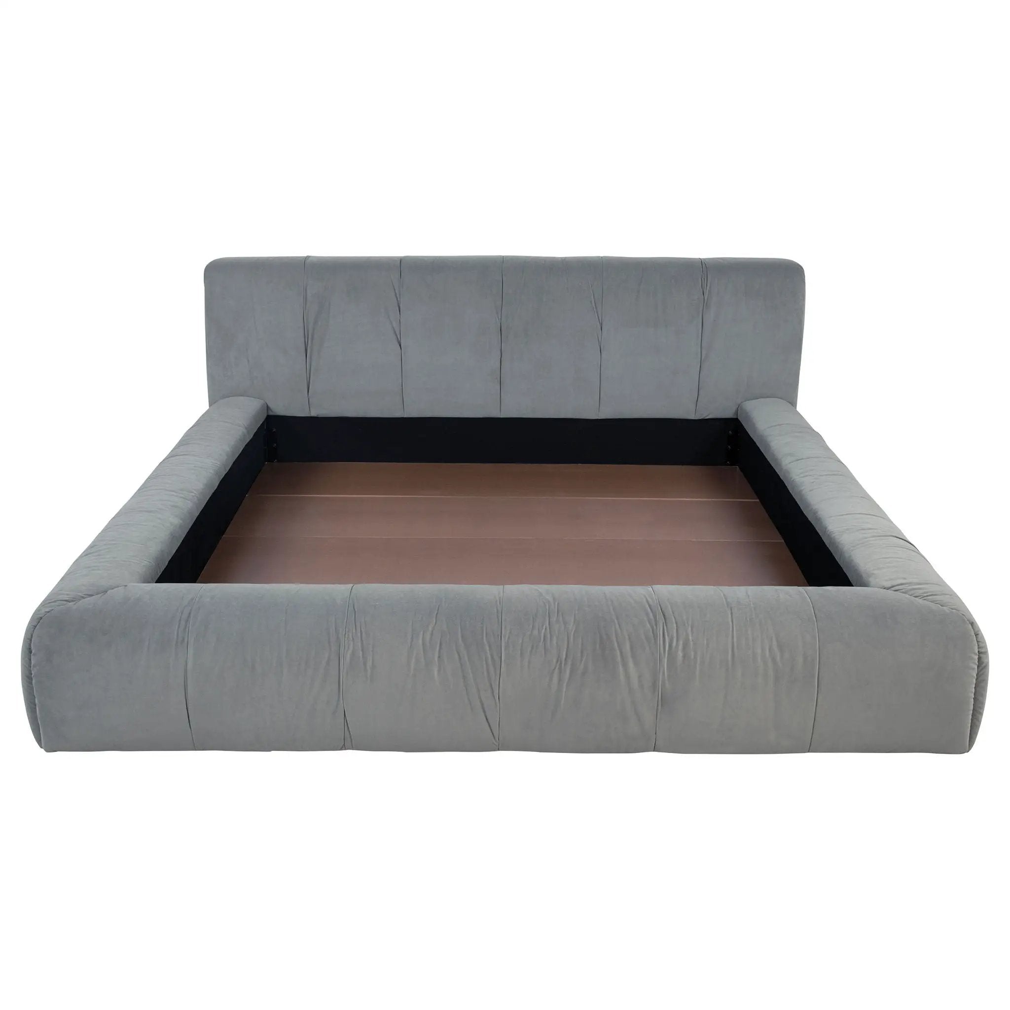 Wilshire Upholstered California King Platform Bed Grey by Unique Piece Furniture