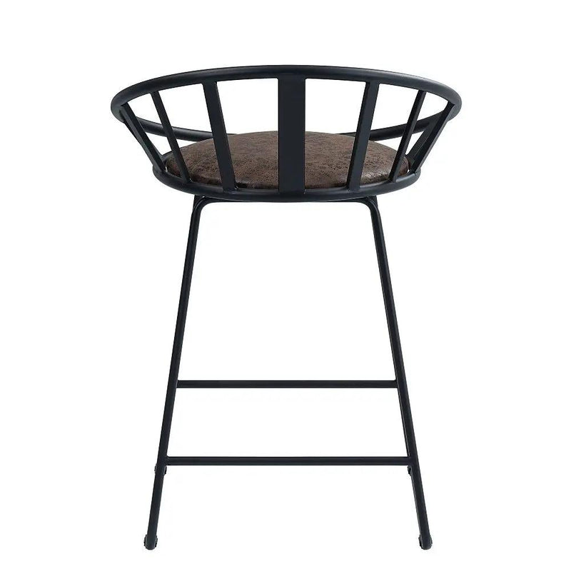 Zudora - Counter Height Chair (Set of 2) - Synthetic Leather & Black by Unique Piece Furniture