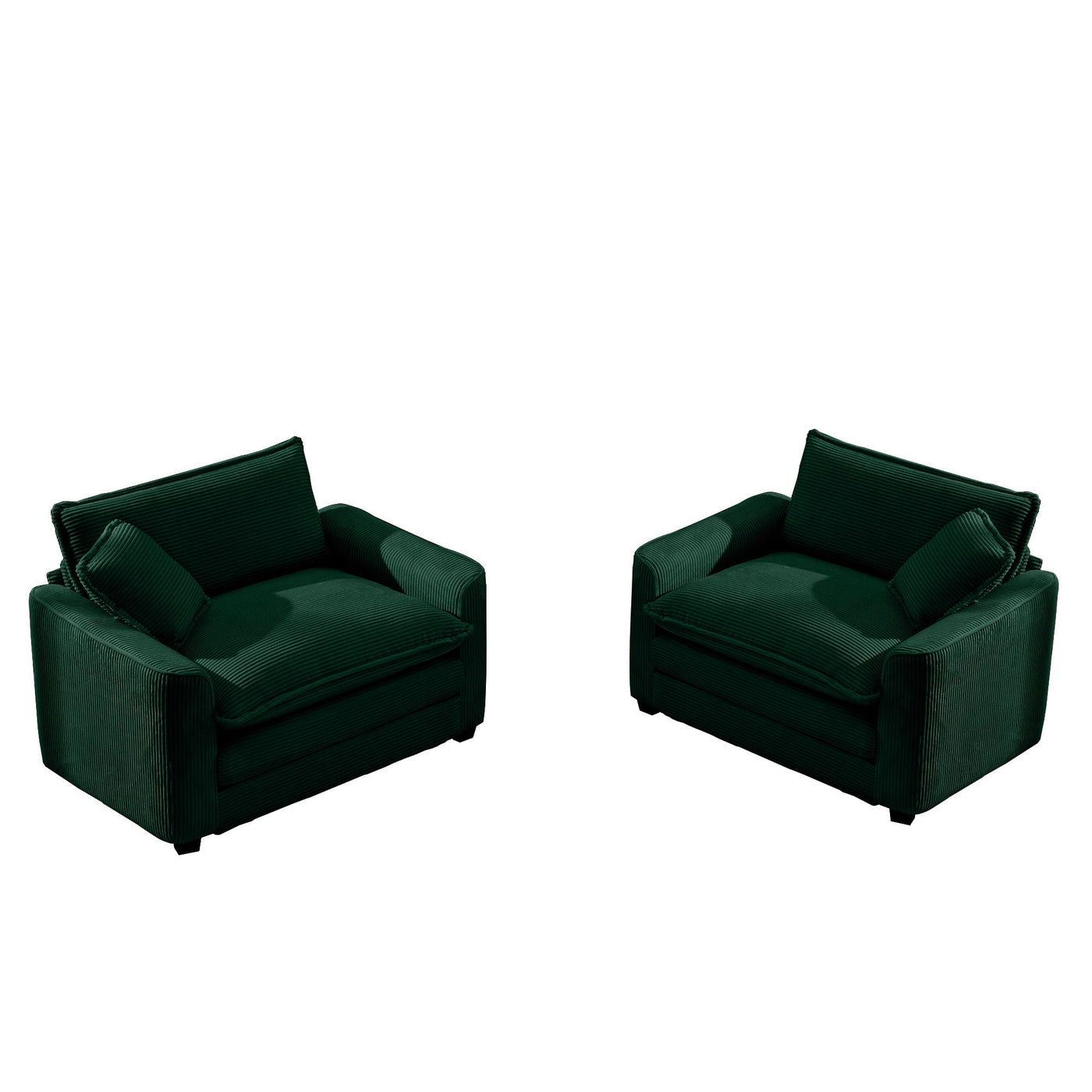 Modern Classic Fabric Single Chair Deep Seat Sofa With Pillow by Unique Piece Furniture