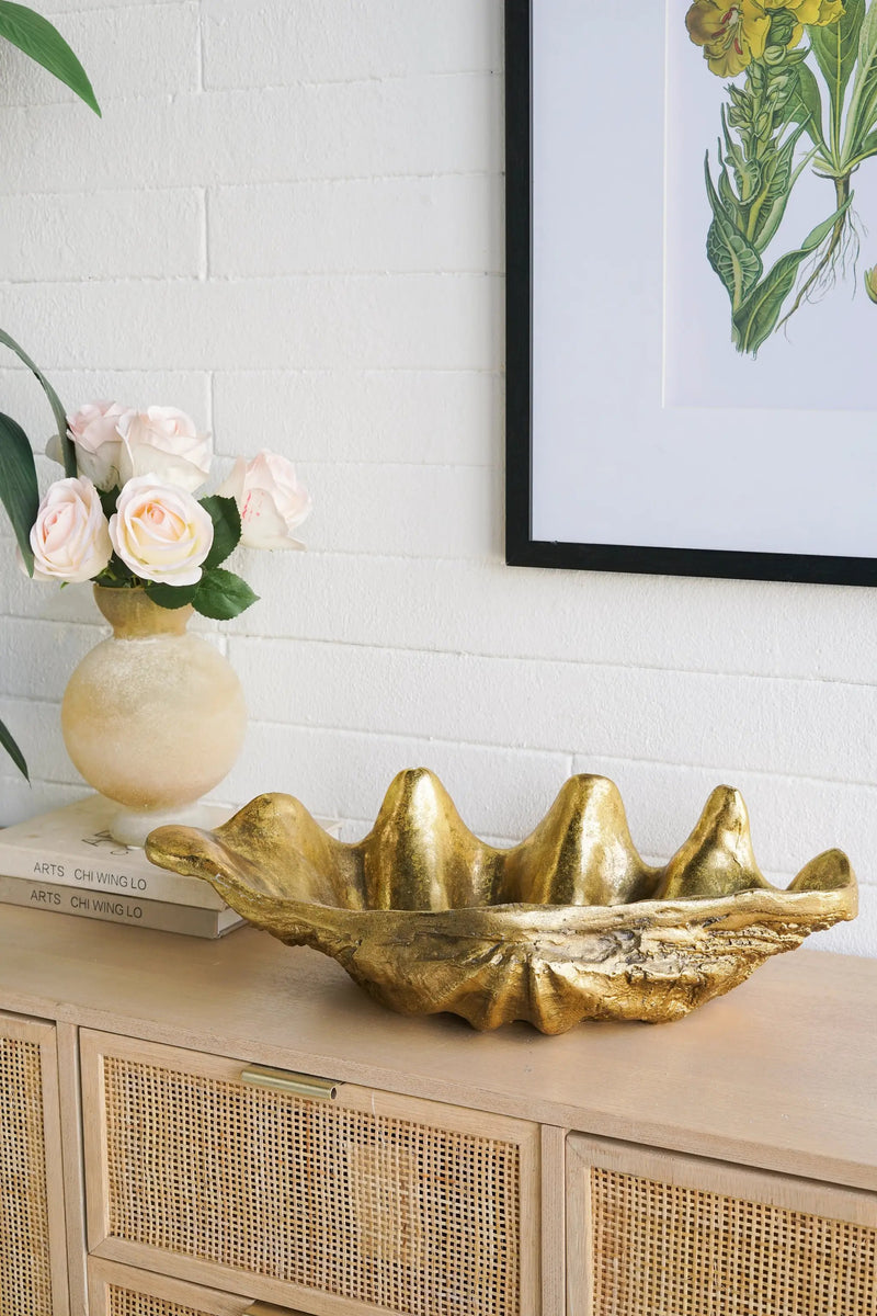 19.7x10.6x5.5" Decorative Shell Bowl by HouseOfZazla