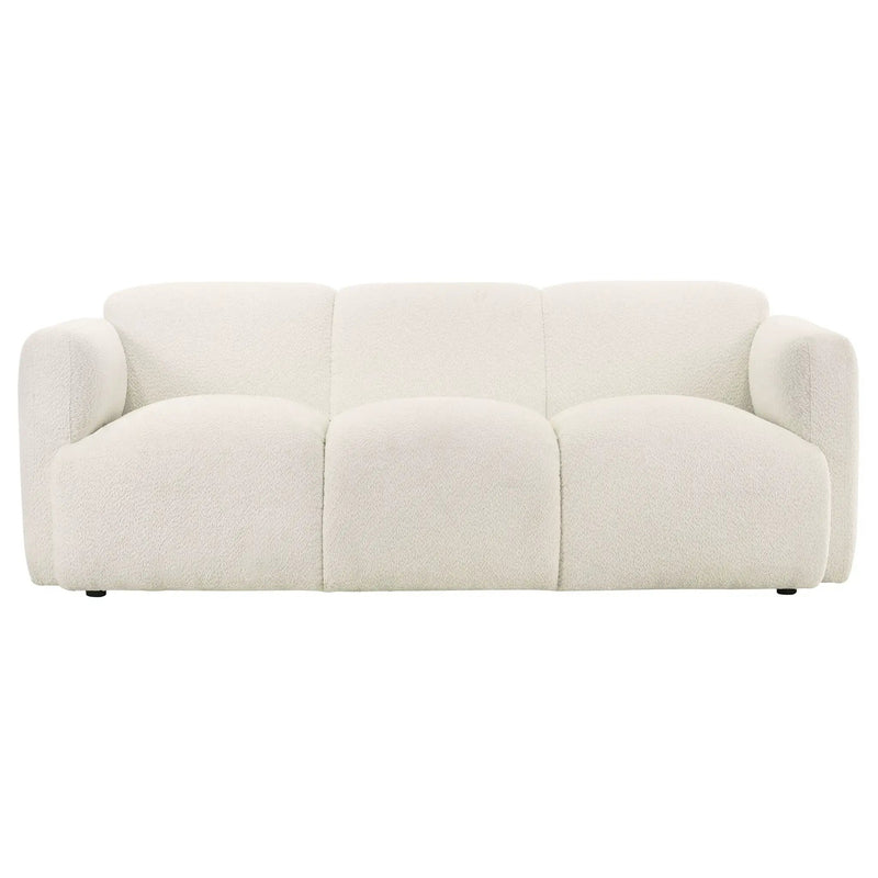 Dorset 3-piece Upholstered Round Track Arm Sofa Set White by Unique Piece Furniture